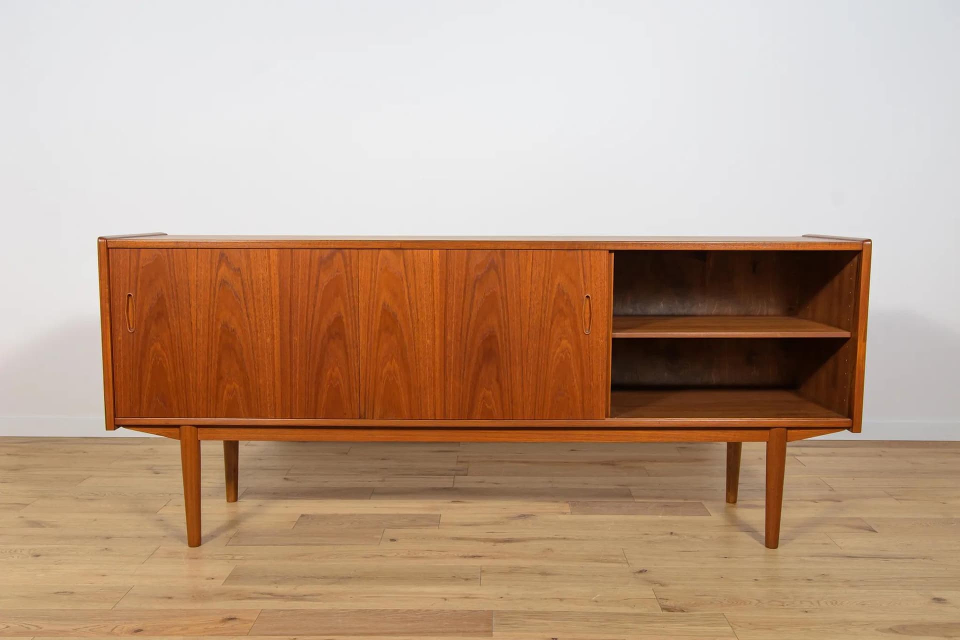 Sideboard, teak, brązowy, proj. N. Jonsson, Szwecja, lata 60. - 75059