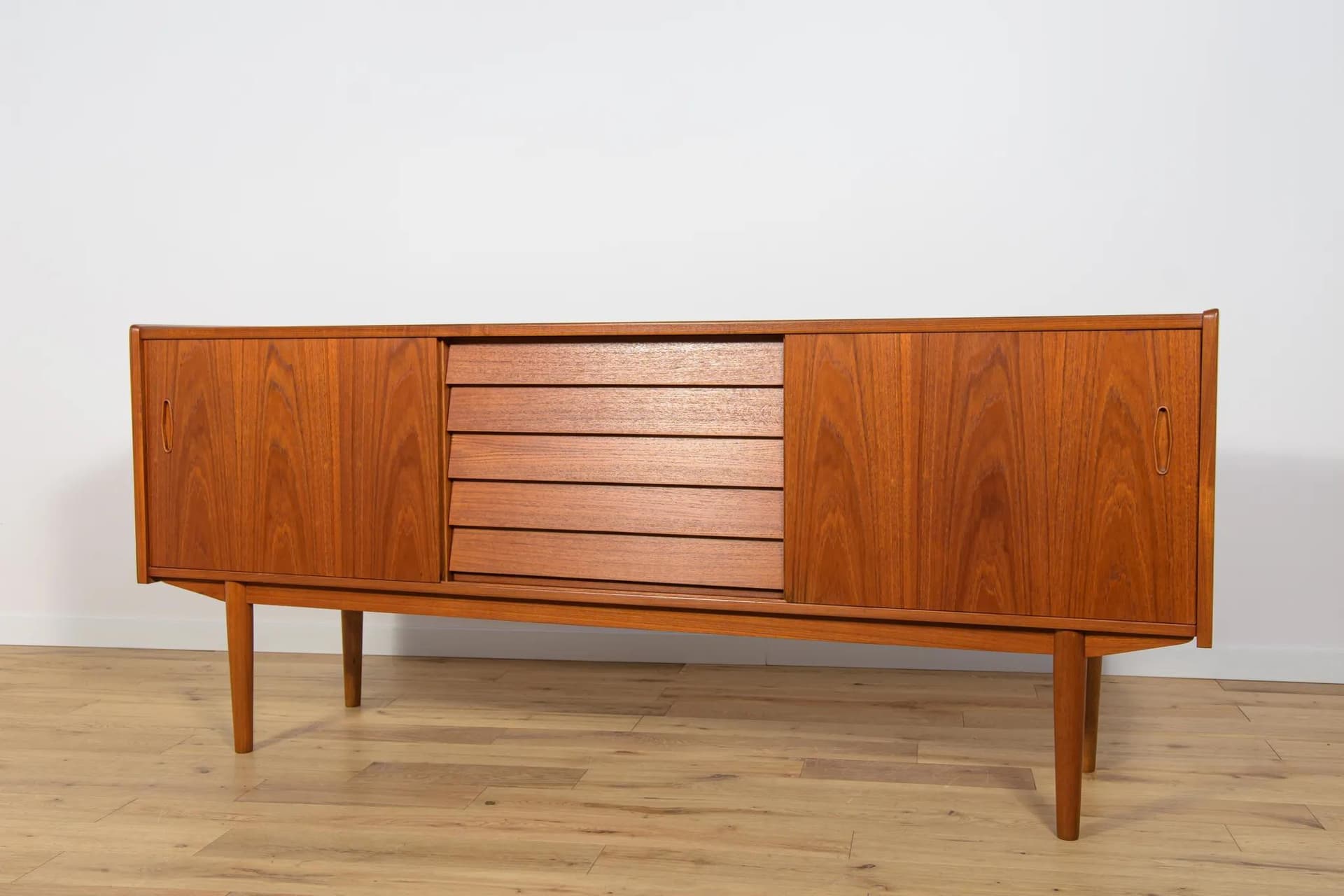 Sideboard, teak, brązowy, proj. N. Jonsson, Szwecja, lata 60. - 75064