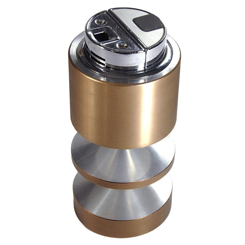 Złota postmodernistyczna zapalniczka stołowa, Sarome, Japonia, lata 70. - 6001