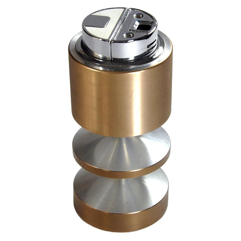 Złota postmodernistyczna zapalniczka stołowa, Sarome, Japonia, lata 70. - 6004