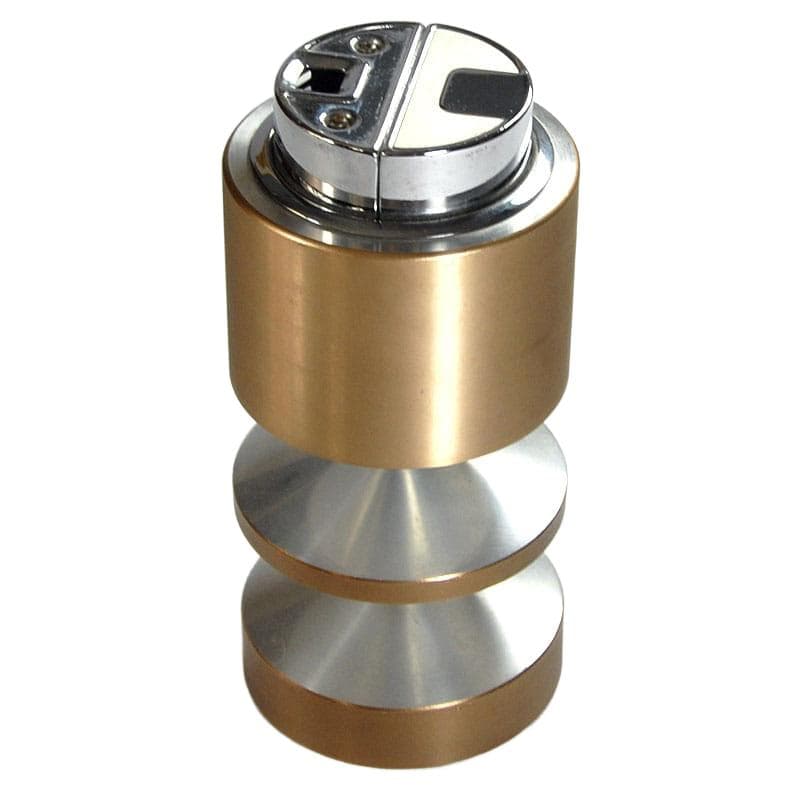 Złota postmodernistyczna zapalniczka stołowa, Sarome, Japonia, lata 70. - 6003