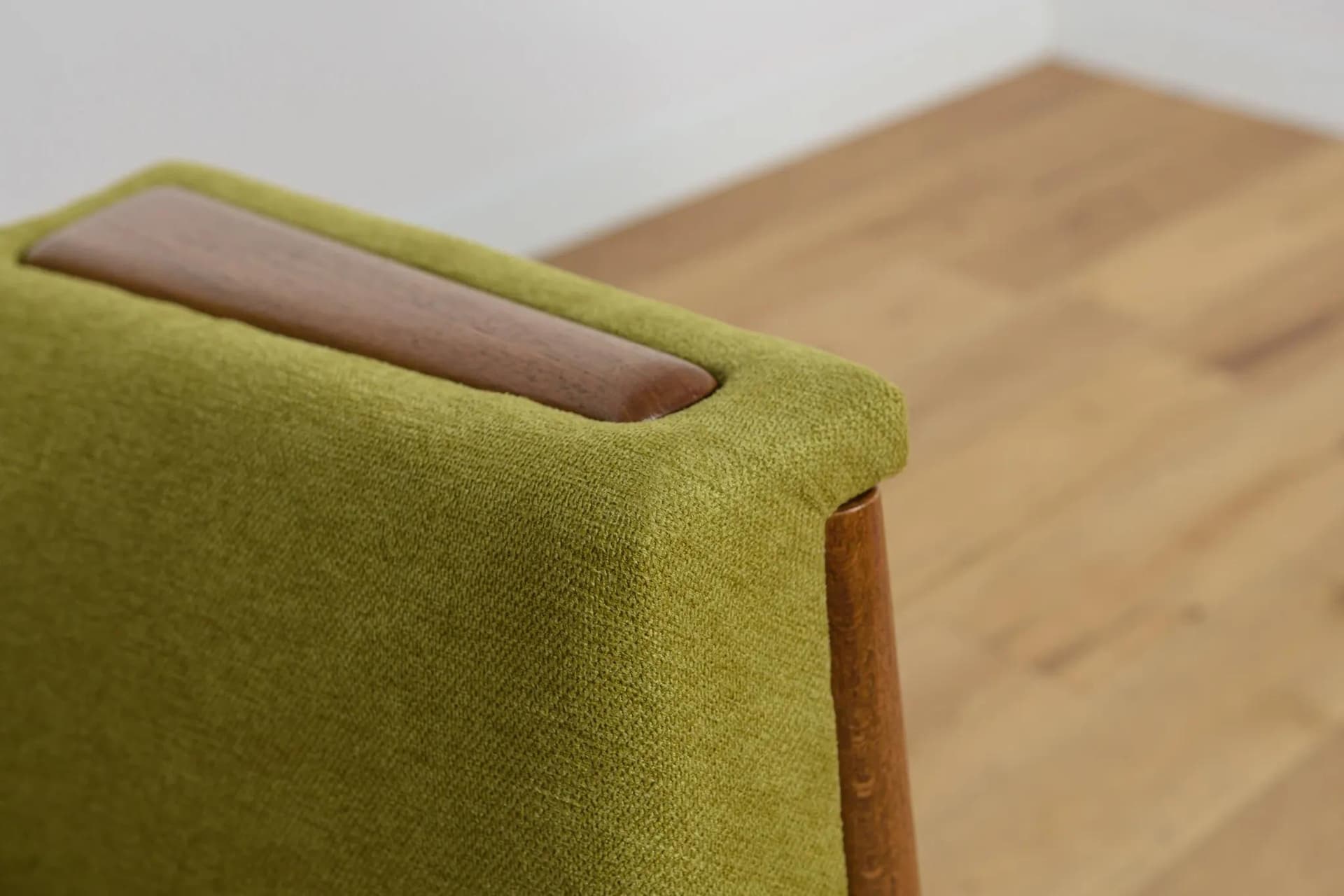 Sofa President, zielona, tkanina, drewno bukowe, AB Ardebo Stoppmöbelfabrik, Szwecja, lata 60. - 74994