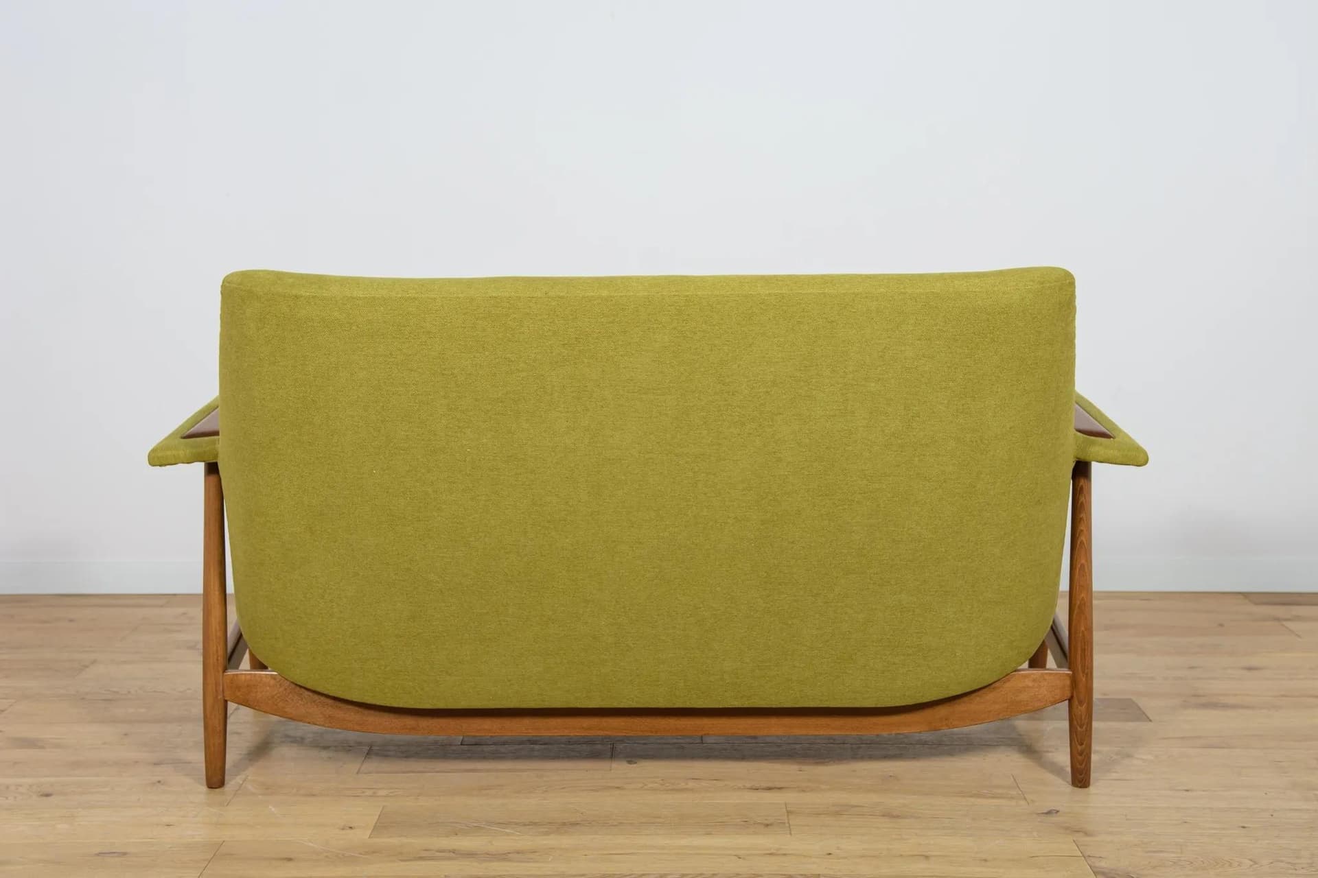 Sofa President, zielona, tkanina, drewno bukowe, AB Ardebo Stoppmöbelfabrik, Szwecja, lata 60. - 74995