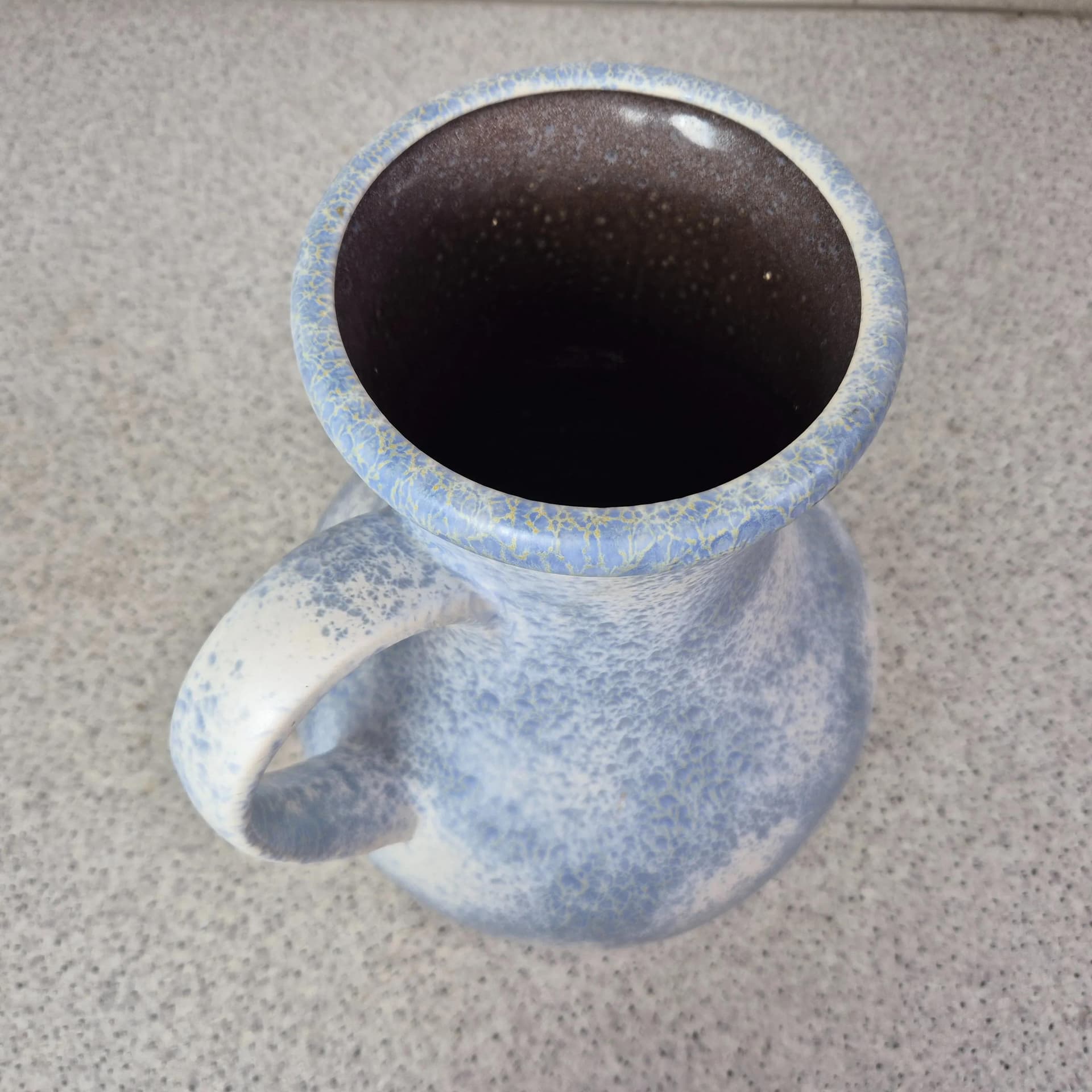 Wazon podłogowy 038/40, biały jasnoniebieski, ceramika, Dumler & Breiden, Niemcy, lata 60. - 75580