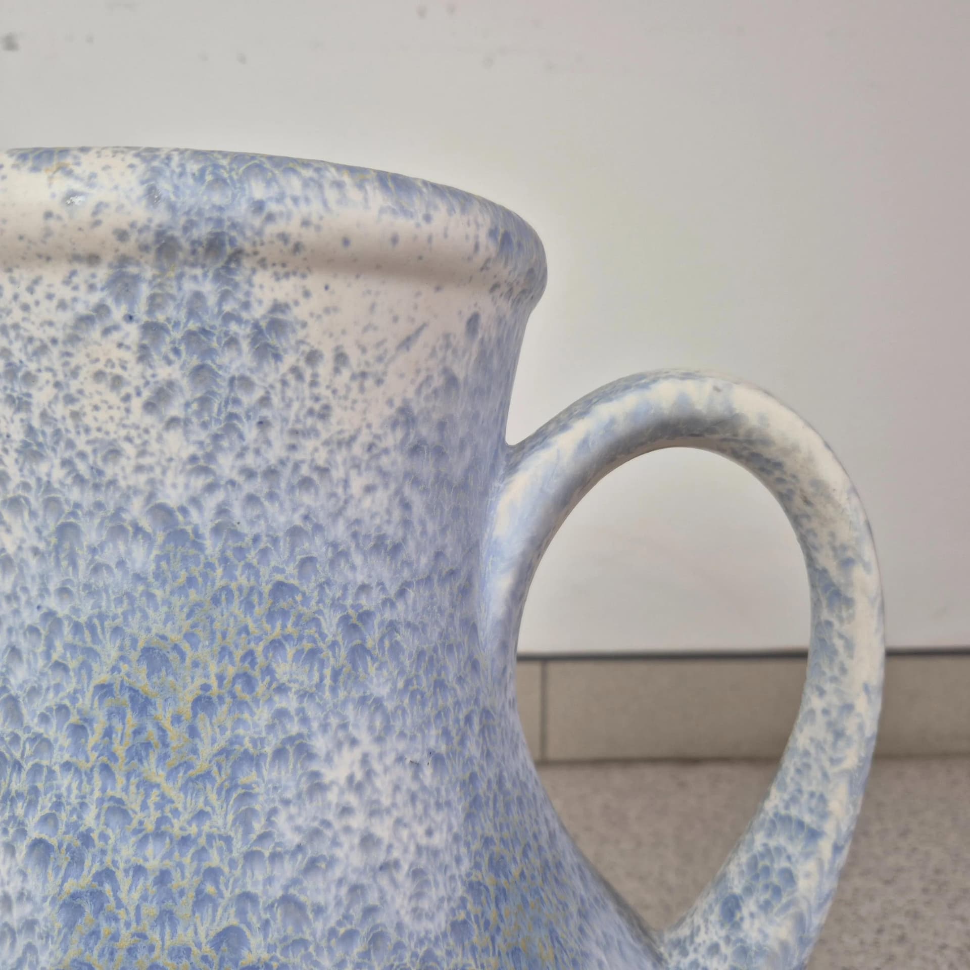 Wazon podłogowy 038/40, biały jasnoniebieski, ceramika, Dumler & Breiden, Niemcy, lata 60. - 75583