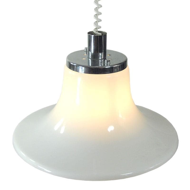 Biała lampa sufitowa Space Age, Włochy, lata 70. - 5992