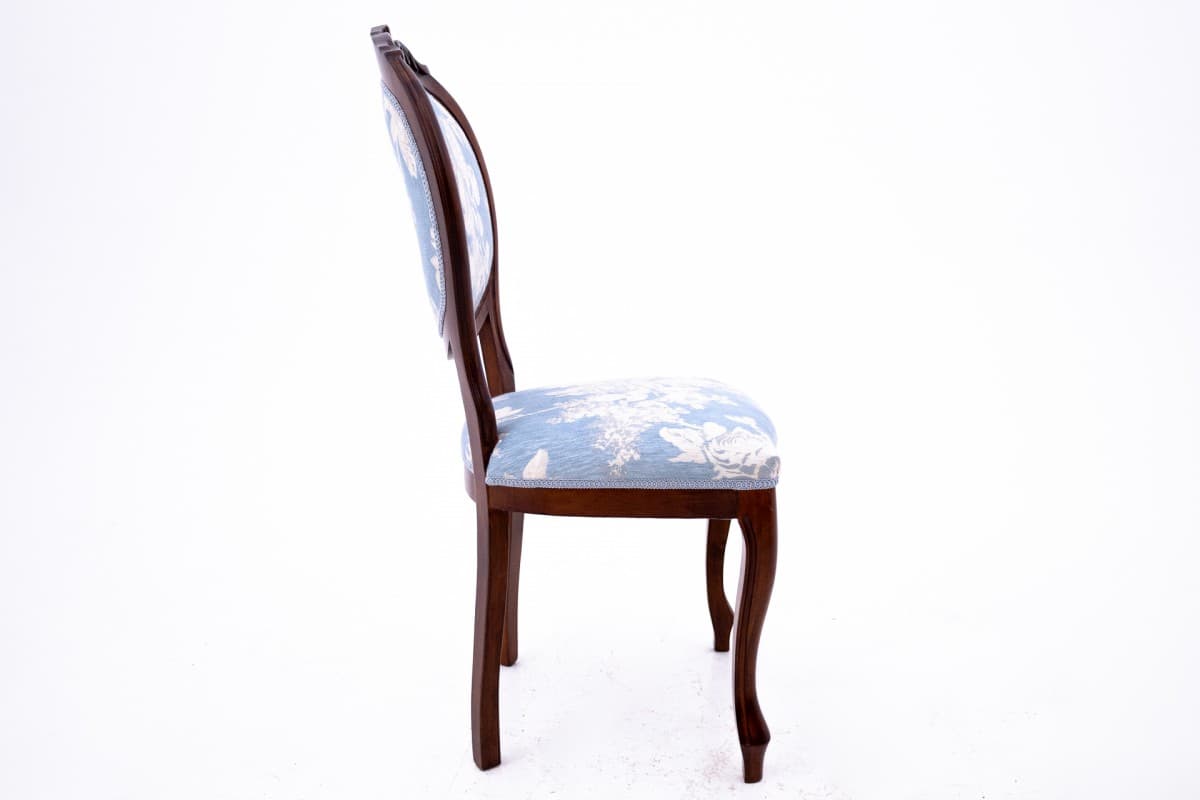 Blue Antique Chair, Beech Wood, Sweden, Turn of 19th and 20th Century - 50127