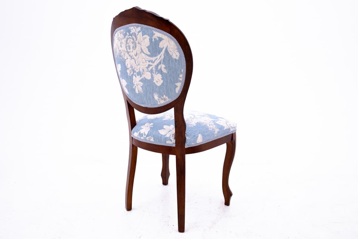 Blue Antique Chair, Beech Wood, Sweden, Turn of 19th and 20th Century - 50128