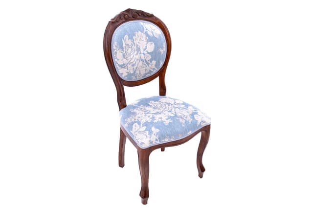 Blue Antique Chair, Beech Wood, Sweden, Turn of 19th and 20th Century - DIMENSION
