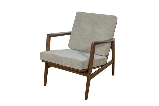 Fotel 300-139, palisander ciemny, buk, tkanina szara, Swarzędzka Fabryka Mebli, Polska, lata 60. - WYMIARY