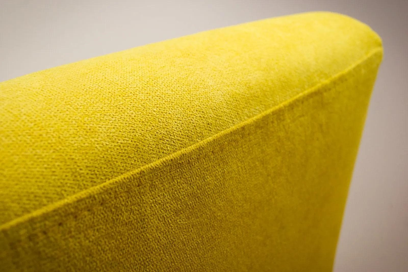 Para foteli typ 300-138, żółta tkanina, buk dębowy, Bystrzyckie Fabryki Mebli, Polska, lata 60. - 74831