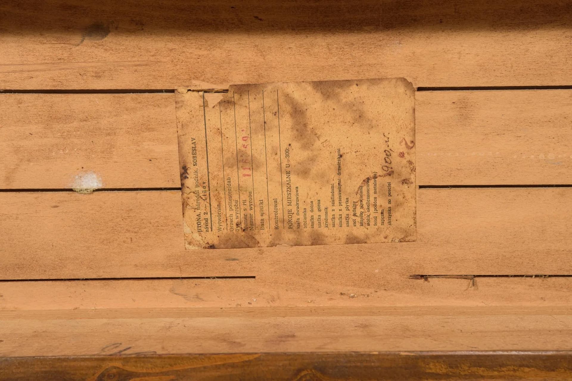 Barek, drewno brązowy, proj. B. Landsman, Jitona, Czechosłowacja, lata 60. - 74785