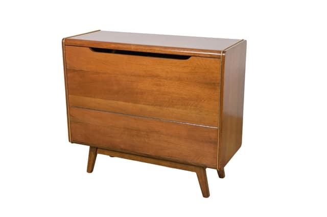 Barek, drewno brązowy, proj. B. Landsman, Jitona, Czechosłowacja, lata 60. - WYMIARY