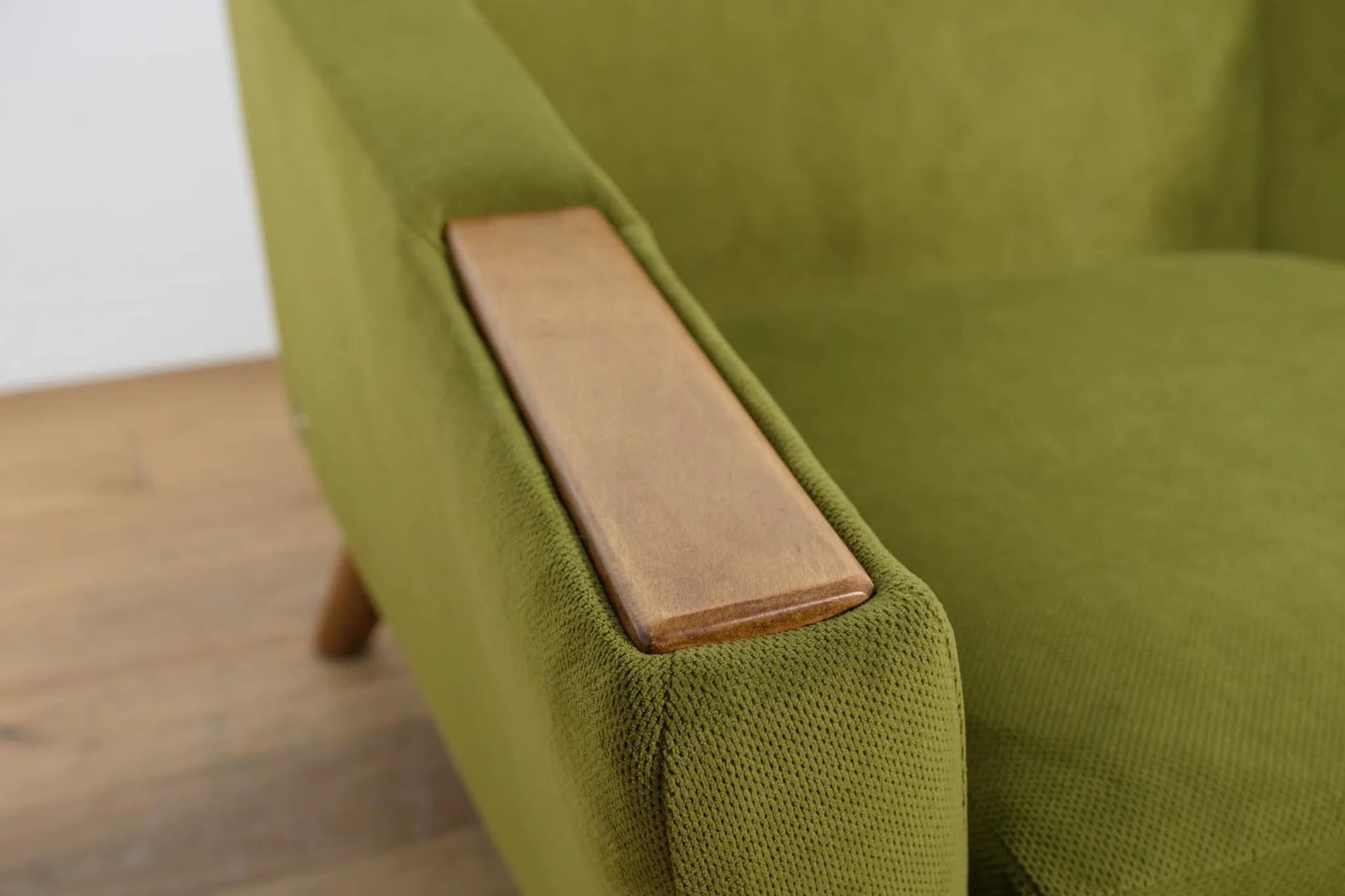 Armchair, olive green, oak, G-Plan, United Kingdom, 1980s. - 74760