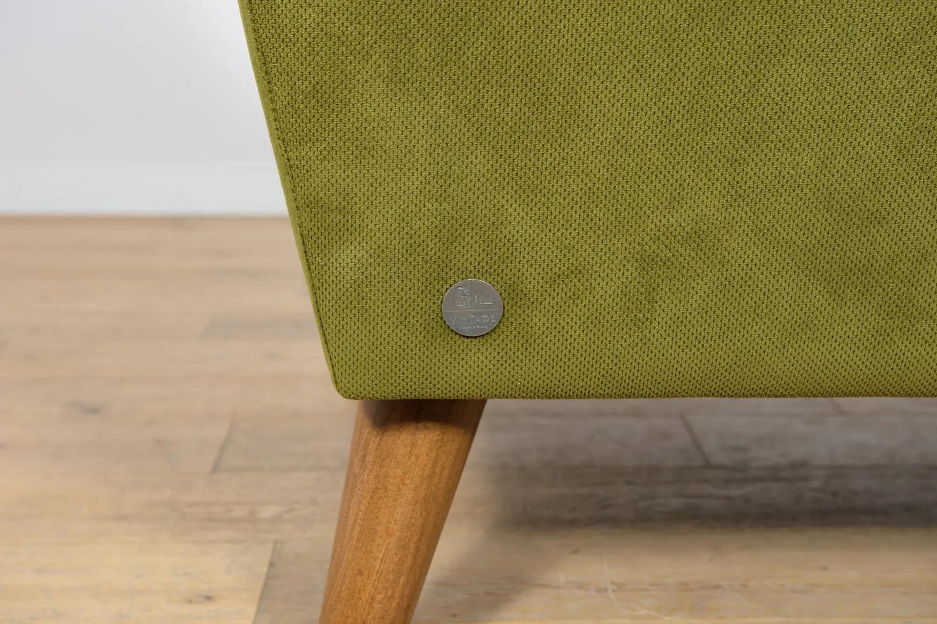 Armchair, olive green, oak, G-Plan, United Kingdom, 1980s. - 74766