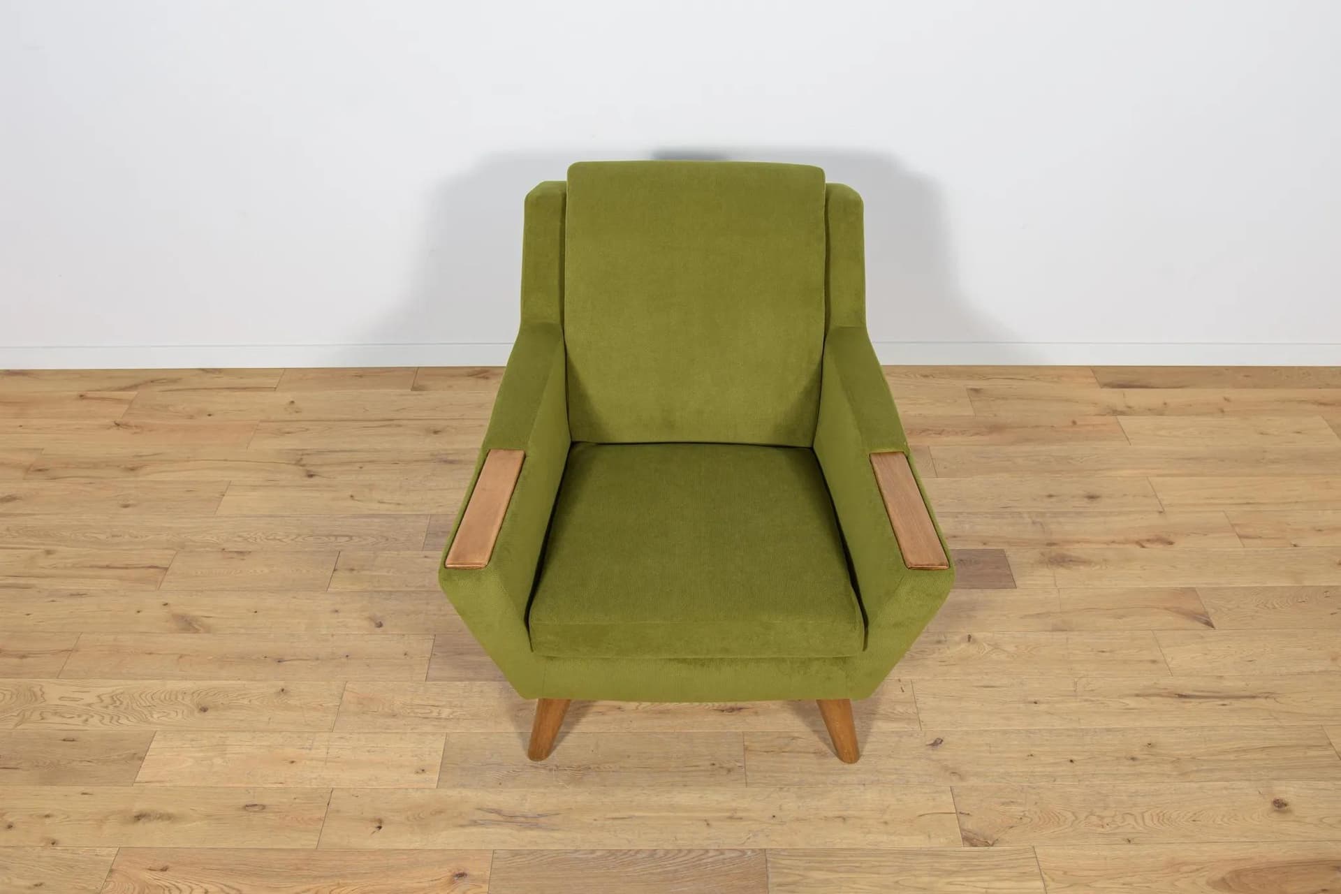 Armchair, olive green, oak, G-Plan, United Kingdom, 1980s. - 74761
