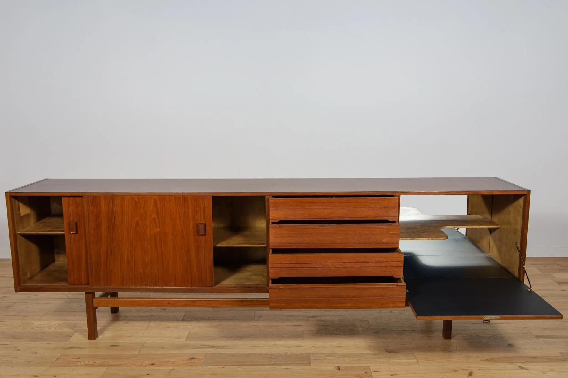 Sideboard, brown teak, by N. Jonsson, Sweden, 1960s. - 74742