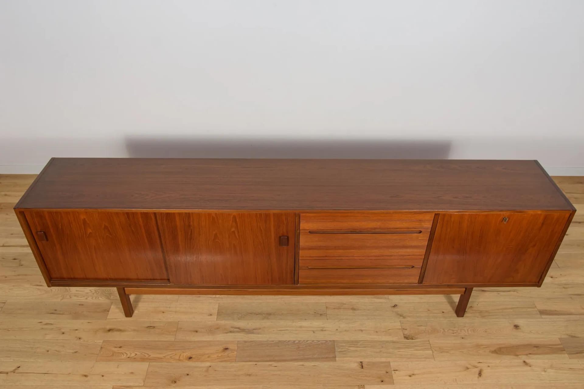 Sideboard, brown teak, by N. Jonsson, Sweden, 1960s. - 74738