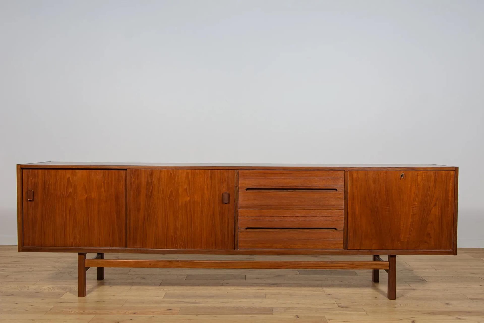 Sideboard, brown teak, by N. Jonsson, Sweden, 1960s. - 74745