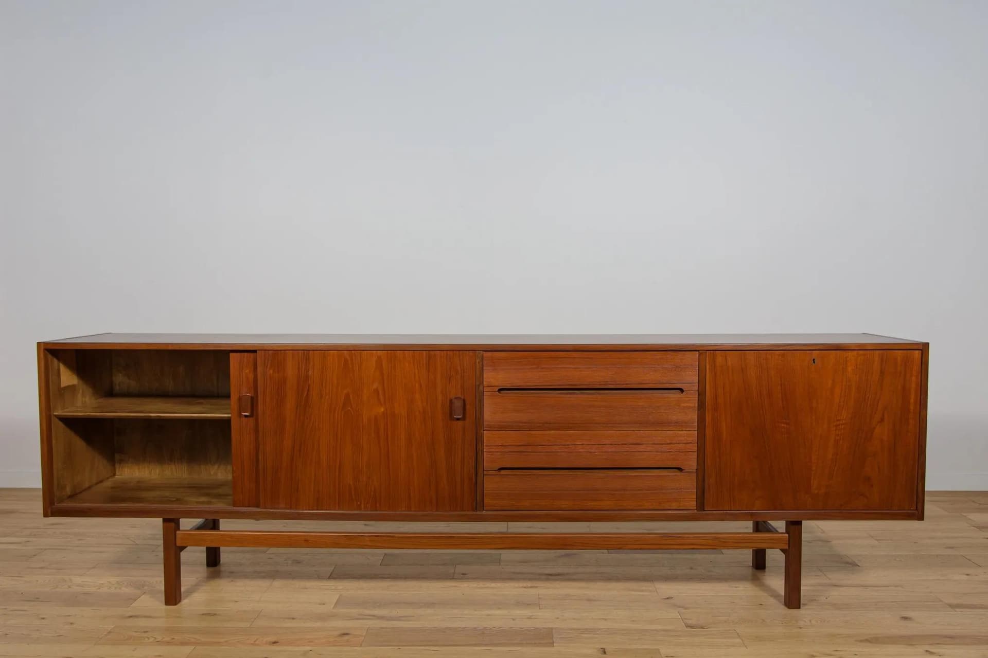 Sideboard, brown teak, by N. Jonsson, Sweden, 1960s. - 74741