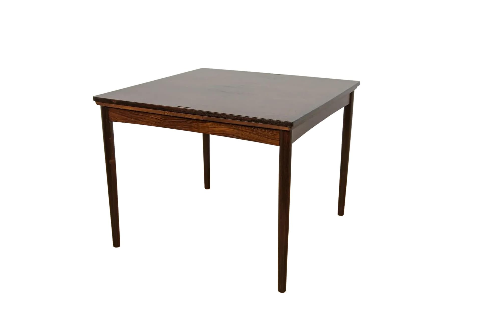 Stół rozkładany, palisander brązowy ciemny, Dania, lata 60.