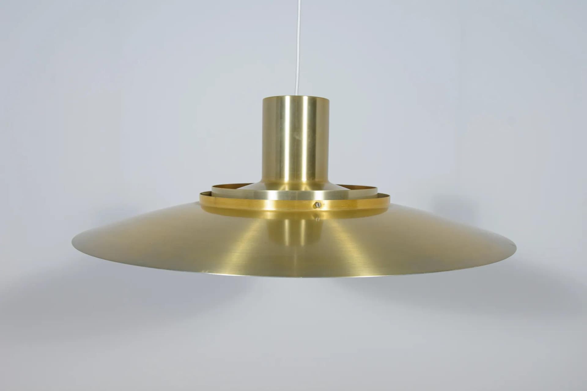 Pendant lamp Model P700, golden aluminum, by P. Fabricius & J. Kastholm, Nordisk Solar, Denmark, 1960s. - 74638