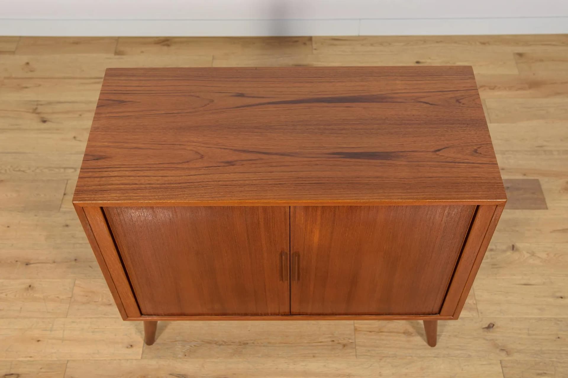 Sideboard, brown teak, by K. Kristiansen, Denmark, 1960s. - 74572