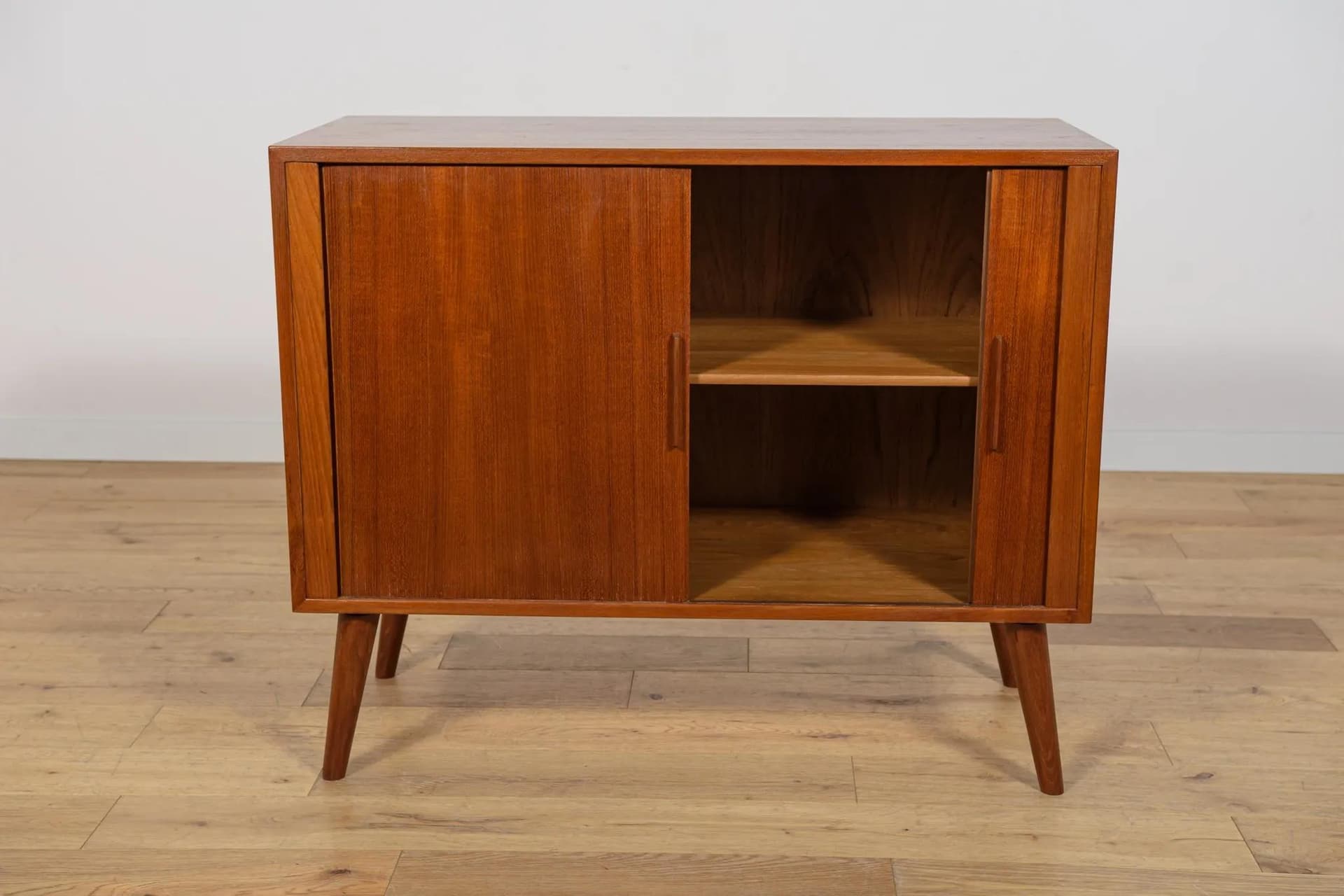 Sideboard, brown teak, by K. Kristiansen, Denmark, 1960s. - 74576