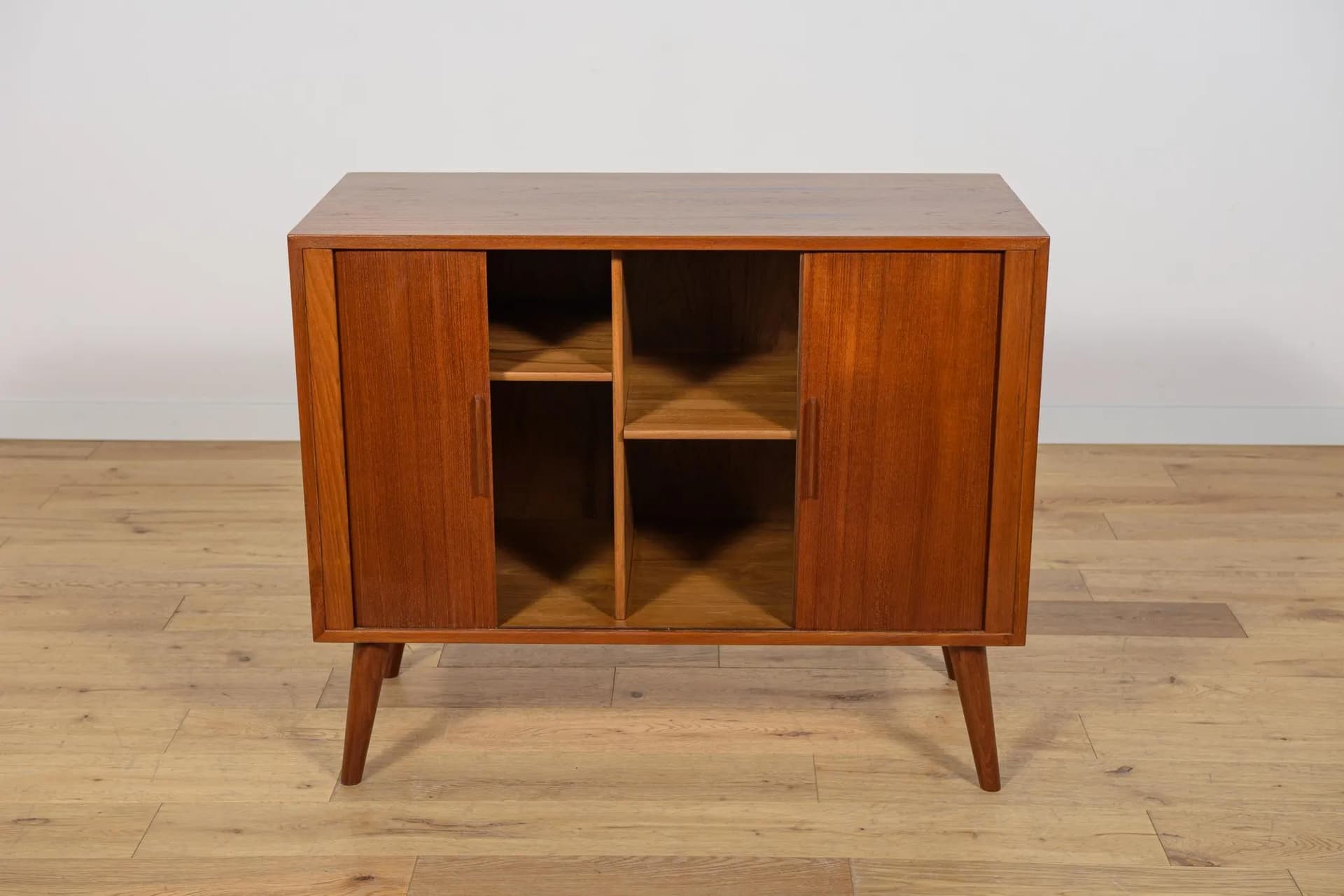 Sideboard, brown teak, by K. Kristiansen, Denmark, 1960s. - 74580