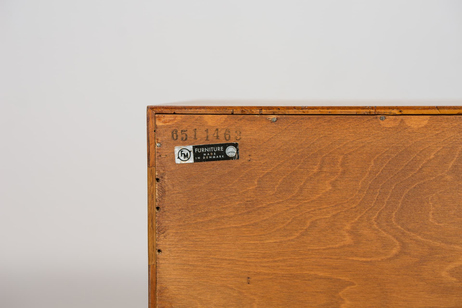 Sideboard, brown teak, by K. Kristiansen, Denmark, 1960s. - 103559