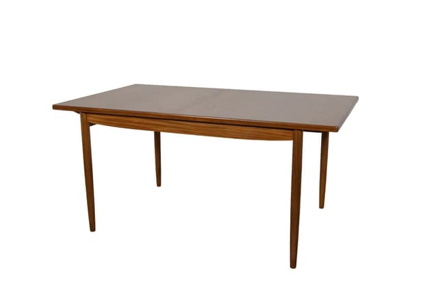 Extendable Table, brown teak, G-Plan, United Kingdom, 1960s. - DIMENSION