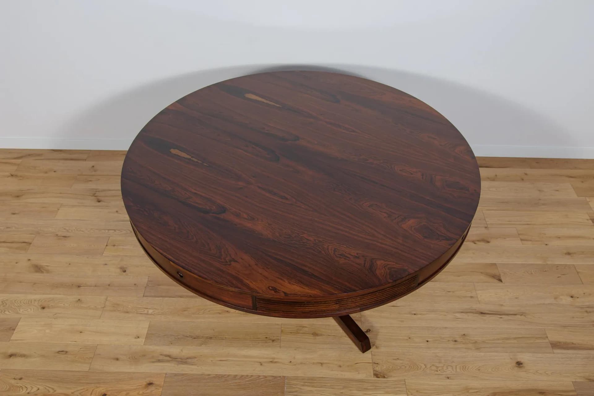 Table Drum, brown rosewood, by R. Heritage, United Kingdom, 1950s. - 74485