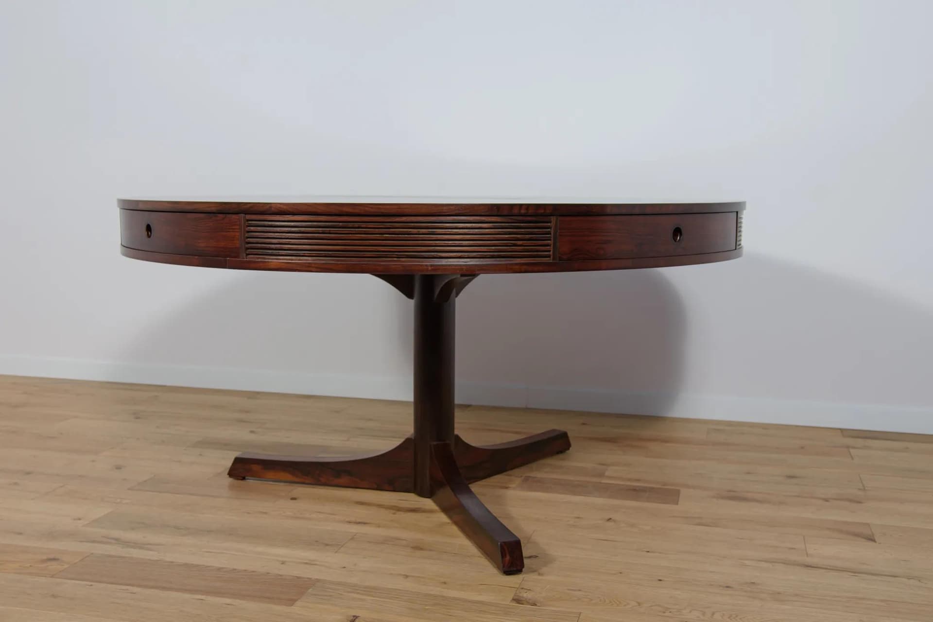 Table Drum, brown rosewood, by R. Heritage, United Kingdom, 1950s. - 74487
