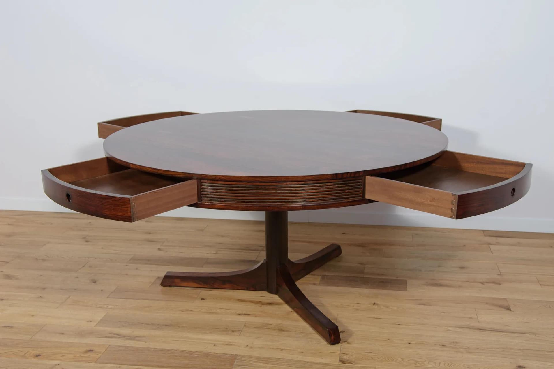 Table Drum, brown rosewood, by R. Heritage, United Kingdom, 1950s. - 74484