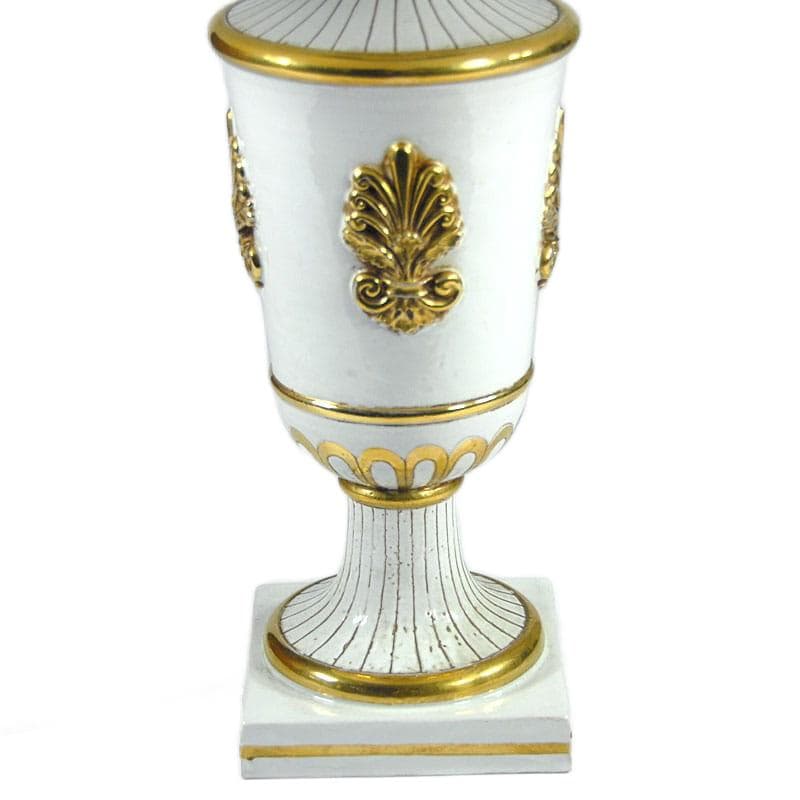 Biała ceramiczna lampa stołowa, proj. U. Zaccagnini, Włochy, lata 60. - 6163