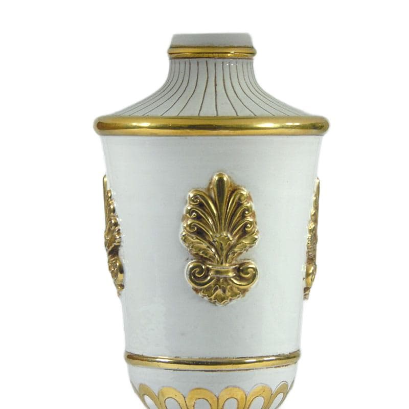 Biała ceramiczna lampa stołowa, proj. U. Zaccagnini, Włochy, lata 60. - 6162