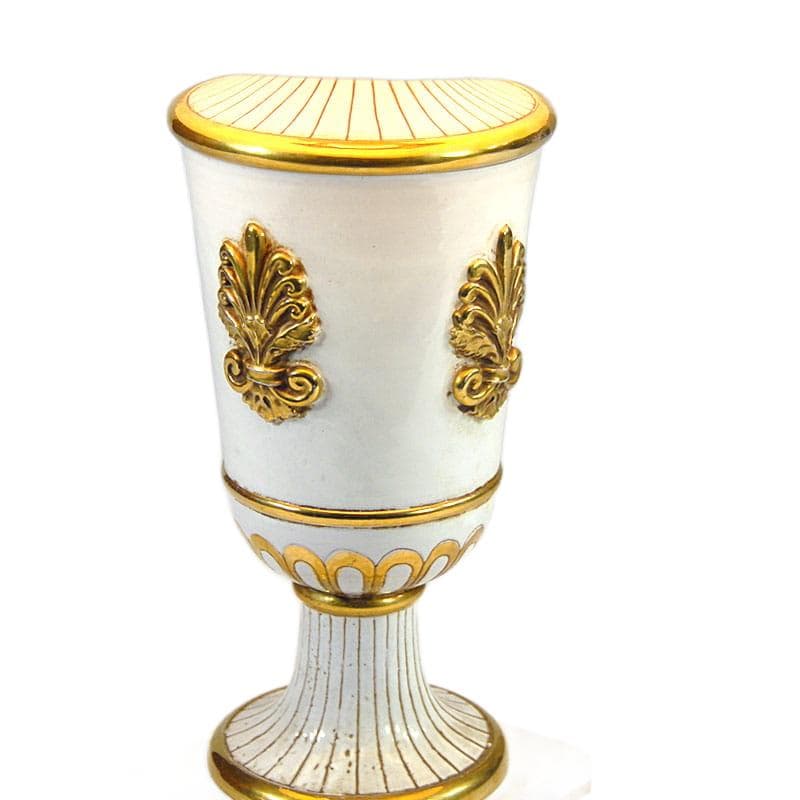 Biała ceramiczna lampa stołowa, proj. U. Zaccagnini, Włochy, lata 60. - 6159