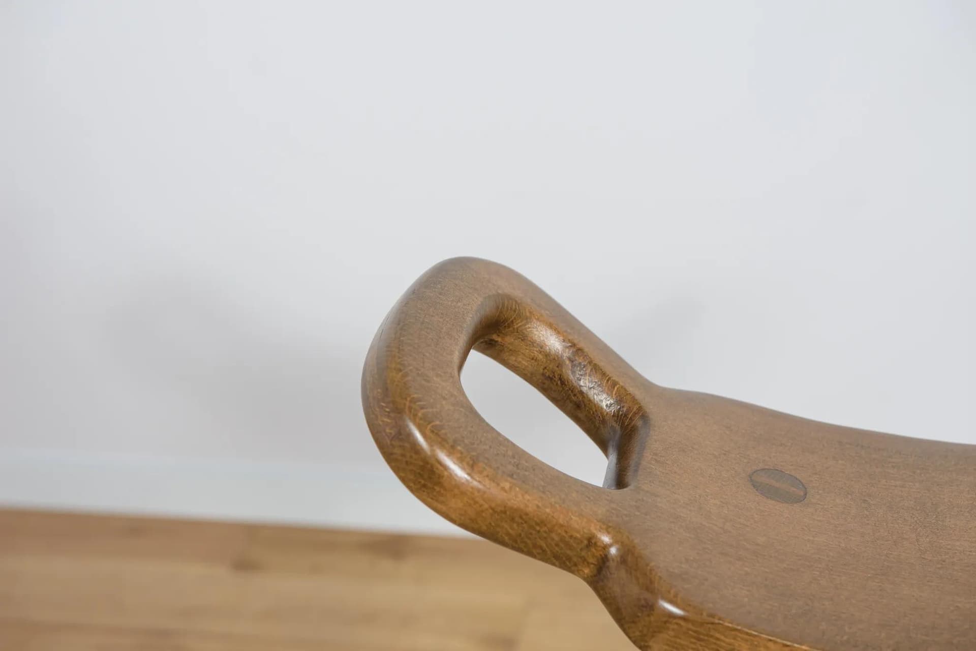 Bar Stool Marbella, brown beech, black metal, Confonorm, Spain, 1970s - 74342