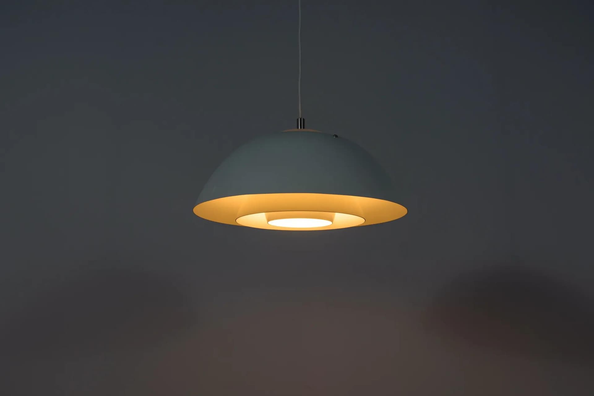 Pendant Lamp Safari, white, metal, by C. Hvidt, Nordisk Solar, Denmark, 1970s. - 74321