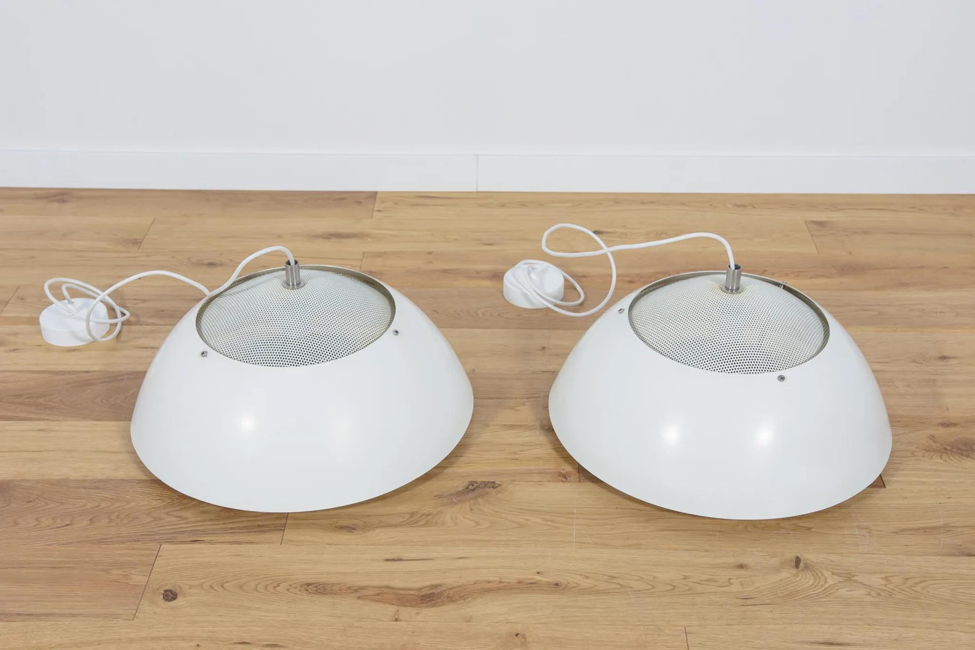 Pendant Lamp Safari, white, metal, by C. Hvidt, Nordisk Solar, Denmark, 1970s. - 74322