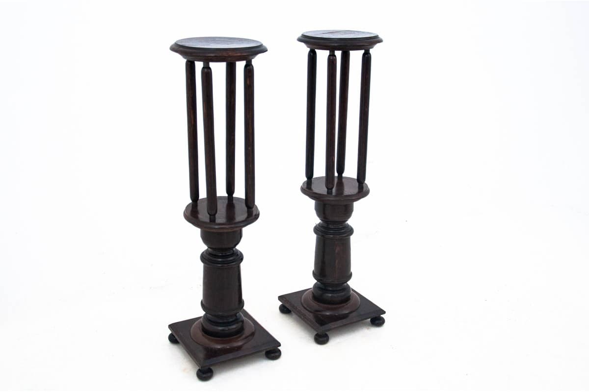Oak Plant Stands, Western Europe, 1930s - 50917