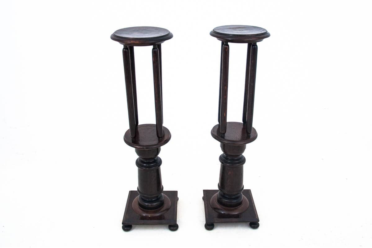 Oak Plant Stands, Western Europe, 1930s - 50916