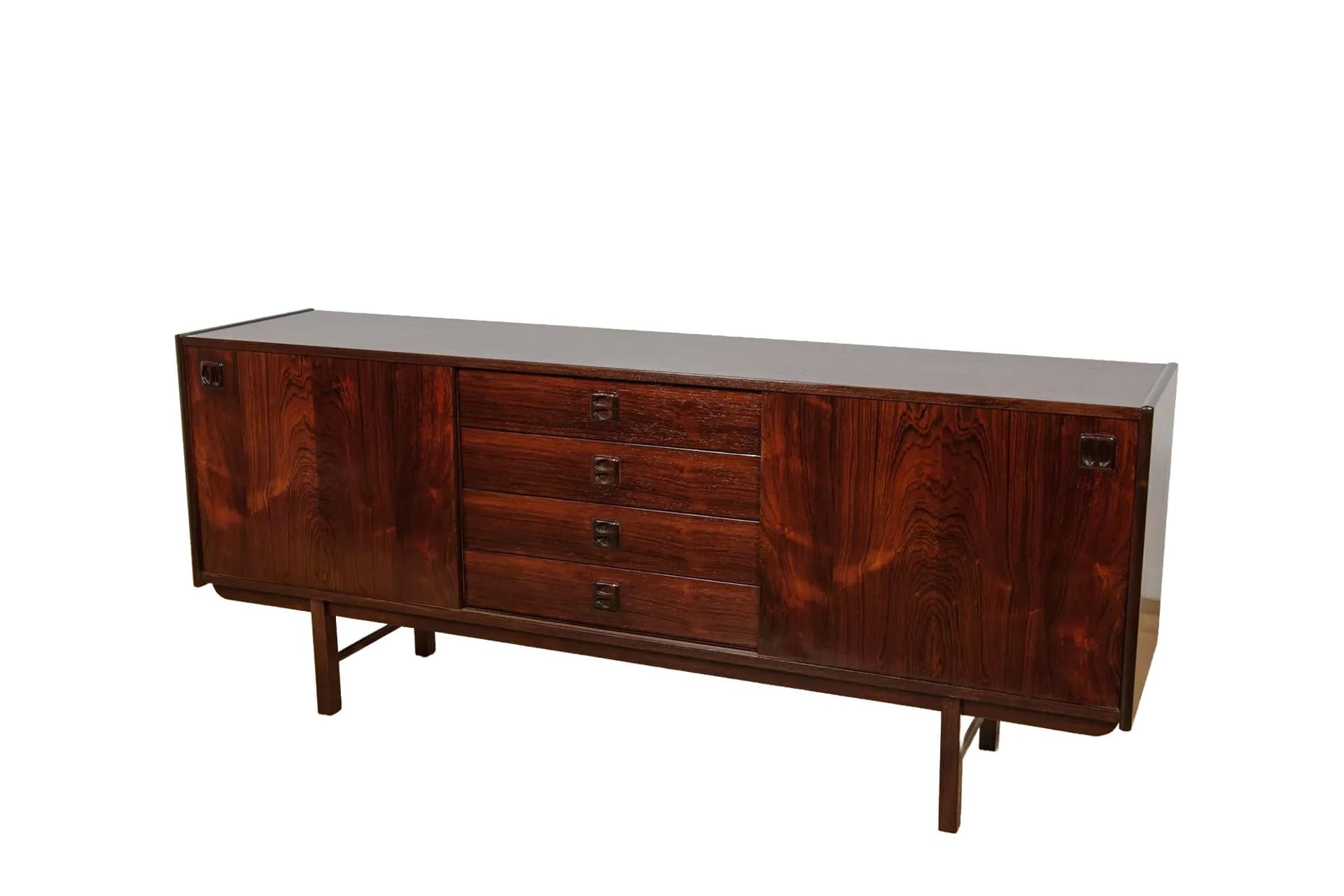 Komoda palisander brązowy, proj. E. Wørts, Ikea, Szwecja, lata 60.