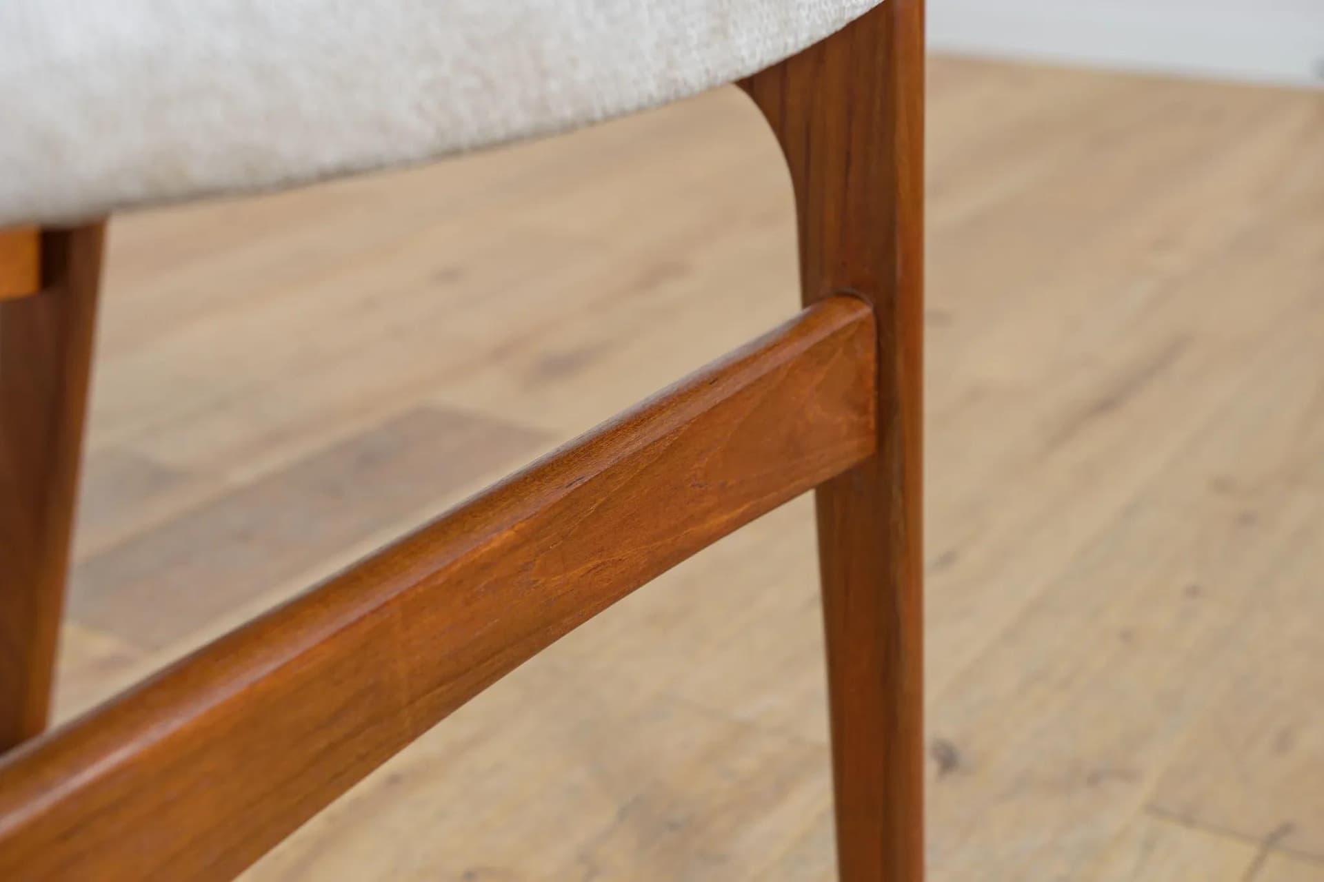 Set of six chairs, light brown teak, by J. Andersen, Denmark, 1960s. - 75368
