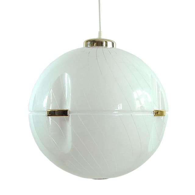 White Plastic Ceiling Lamp, Italy, 1980s - DIMENSION