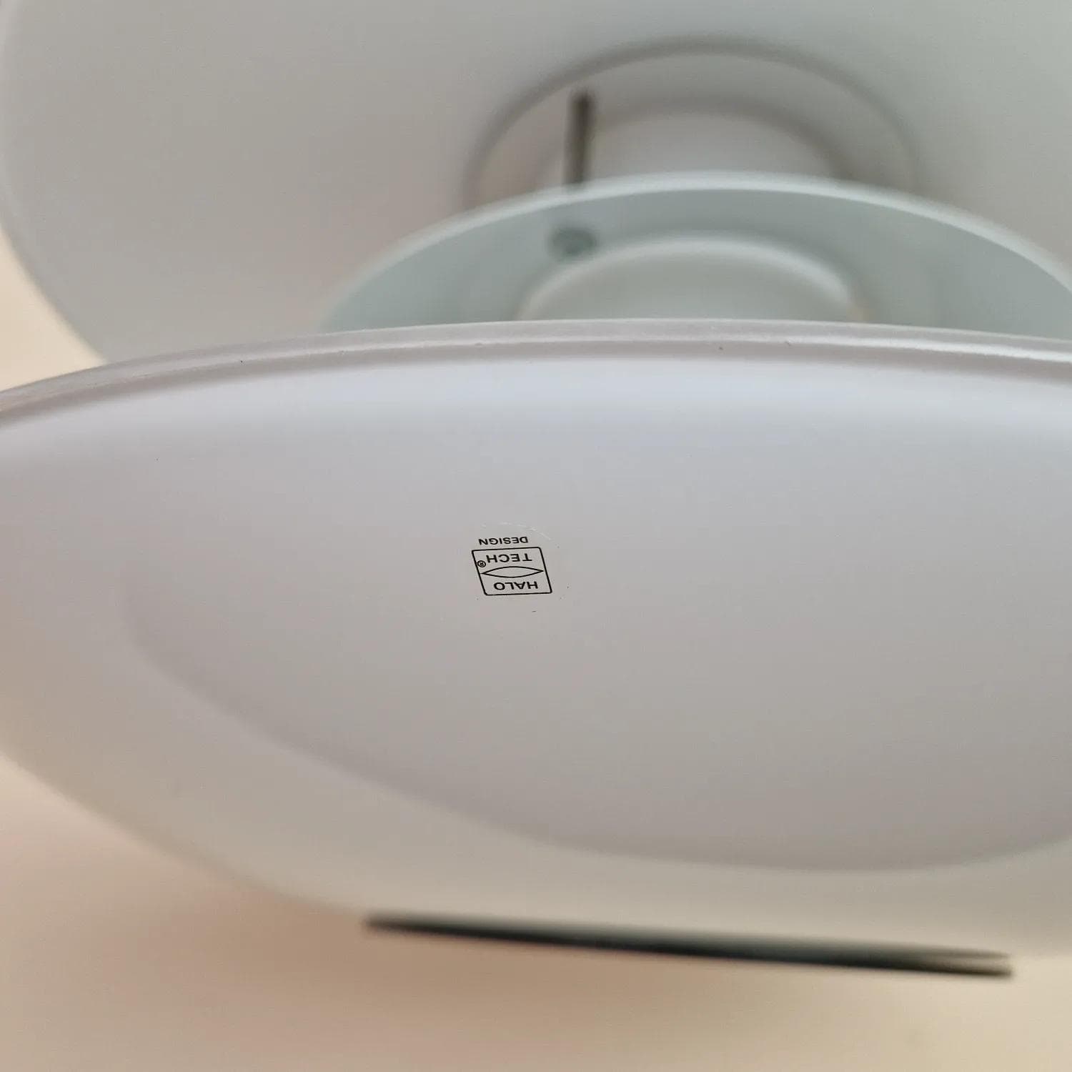 Tiered pendant lamp, white glass, Halo Tech Design, Denmark, 1990s. - 75484