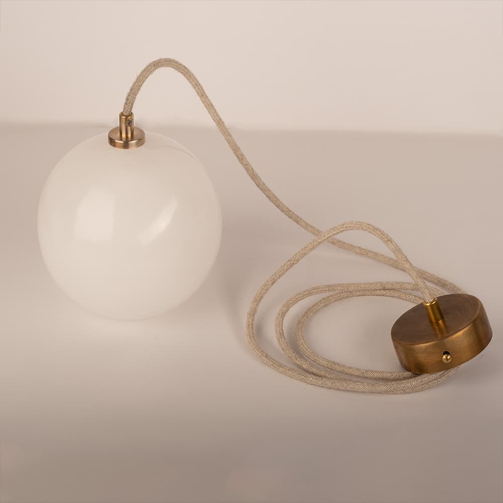 Lampa wisząca Selene biały alabaster, mosiądz, Embassy Interiors - 89726