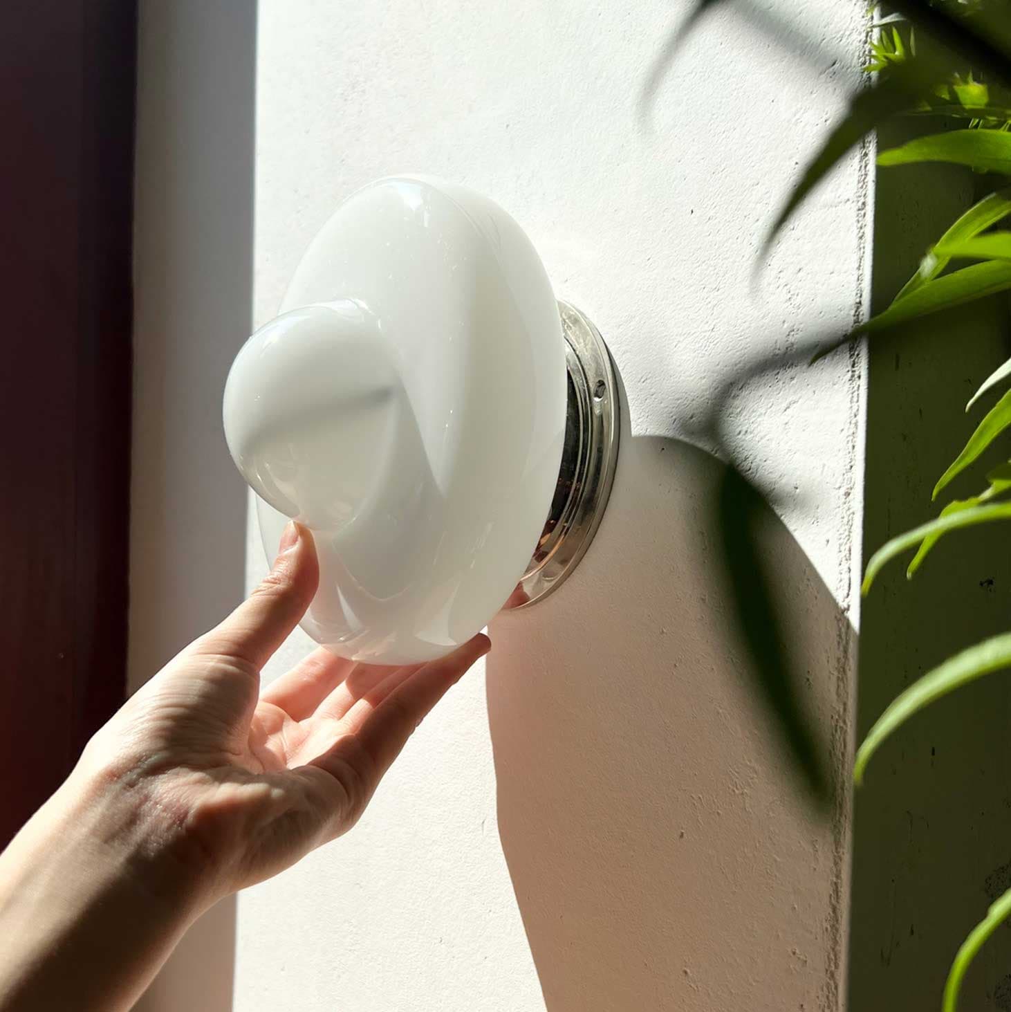 Kinkiet Busola szło opalowe, nikiel, Embassy Interiors - 76022