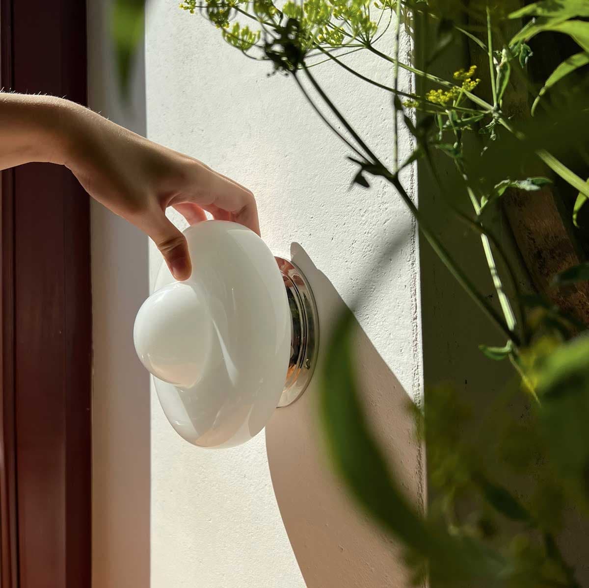 Kinkiet Busola szło opalowe, nikiel, Embassy Interiors - 76023