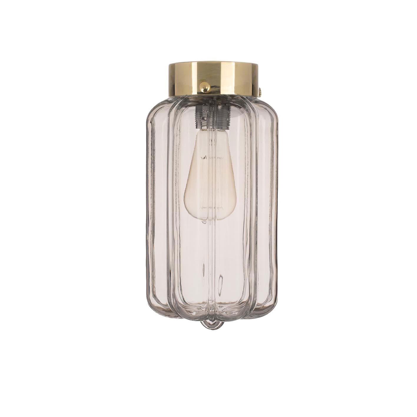 Plafon Deco szkło jasne, mosiądz, Embassy Interiors